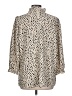 Unbranded 100% Polyester Animal Print Ivory 3/4 Sleeve Blouse Size L - photo 2
