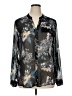 Kut from the Kloth 100% Polyester Floral Black Long Sleeve Blouse Size XL - photo 1