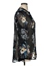 Kut from the Kloth 100% Polyester Floral Black Long Sleeve Blouse Size XL - photo 4
