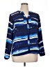 Notations 100% Polyester Stripes Blue Long Sleeve Blouse Size 1X - photo 1