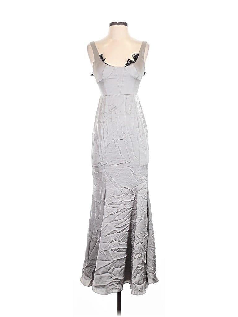 Pre-owned Fame And Partners Cocktail Dress In Silver