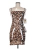 Etcetera Animal Print Brown Cocktail Dress Size M - photo 1