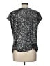 CeCe Metallic Silver Short Sleeve Blouse Size L - photo 2
