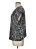 CeCe Metallic Silver Short Sleeve Blouse Size L - photo 5