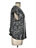 CeCe Metallic Silver Short Sleeve Blouse Size L - photo 4