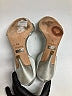 Badgley Mischka Silver White Heels Size 7 - photo 4