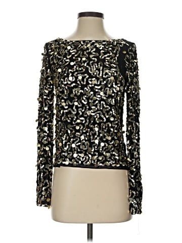 Alice + Olivia Long Sleeve Silk Top (view 1)
