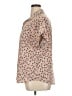 Timeson 100% Polyester Floral Tan Short Sleeve Blouse Size XL - photo 5