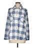 Robert Louis Plaid Blue Long Sleeve Blouse Size M - photo 1