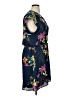 DR2 100% Polyester Tropical Blue Casual Dress Size XL - photo 4