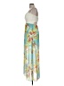 Unbranded 100% Polyester Floral Blue White Cocktail Dress Size M - photo 5