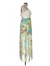 Unbranded 100% Polyester Floral Blue White Cocktail Dress Size M - photo 4