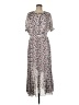 Club Monaco 100% Polyester Print Ivory Casual Dress Size 6 - photo 1