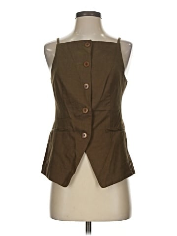 Madewell Square-Neck Vest in Drapey Twill (view 1)