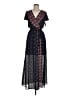 Xhilaration 100% Polyester Paisley Black Casual Dress Size M - photo 1