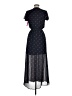 Xhilaration 100% Polyester Paisley Black Casual Dress Size M - photo 2