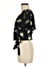 JOA 100% Polyester Black Short Sleeve Blouse Size M - photo 5