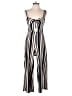 Amisu Stripes Ivory Jumpsuit Size 4 - photo 1