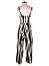 Amisu Stripes Ivory Jumpsuit Size 4 - photo 2