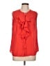 Karl Lagerfeld Paris 100% Polyester Red Sleeveless Blouse Size L - photo 1