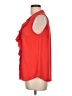 Karl Lagerfeld Paris 100% Polyester Red Sleeveless Blouse Size L - photo 5