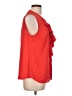 Karl Lagerfeld Paris 100% Polyester Red Sleeveless Blouse Size L - photo 4