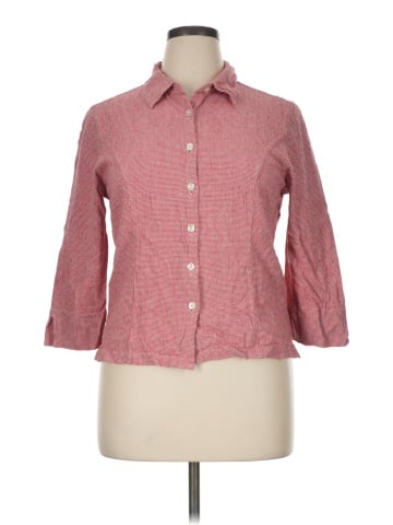 Christopher & Banks 3/4 Sleeve Button-Down Shirt (view 1)