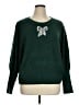 Akris Punto Houndstooth Green Black Pullover Sweater Size 14 - photo 1