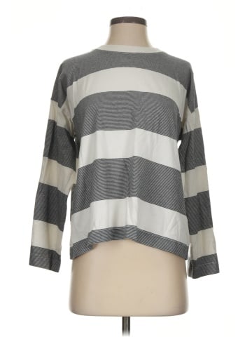 Madewell Oversized Crewneck Long-Sleeve Tee in Stripe (view 1)