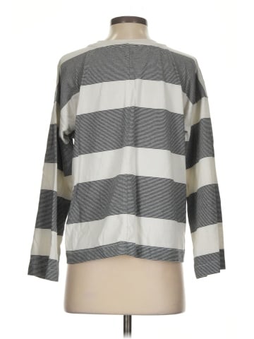 Madewell Oversized Crewneck Long-Sleeve Tee in Stripe (view 2)