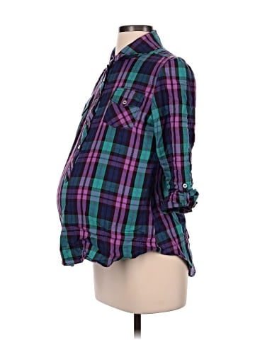 Everly Grey Long Sleeve Button-Down Shirt (view 1)