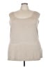 Sunny Leigh 100% Polyester Tan Sleeveless T-Shirt Size 2X - photo 1