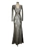 Eliza J Metallic Silver Cocktail Dress Size 2 - photo 1