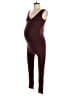 Storq Burgundy Brown Jumpsuit Size Med Maternity (3) - photo 1
