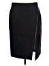 J.Crew Solid Black Casual Skirt Size 10 - photo 1
