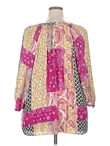 Rose + Olive 3/4 Sleeve Blouse (view 2)