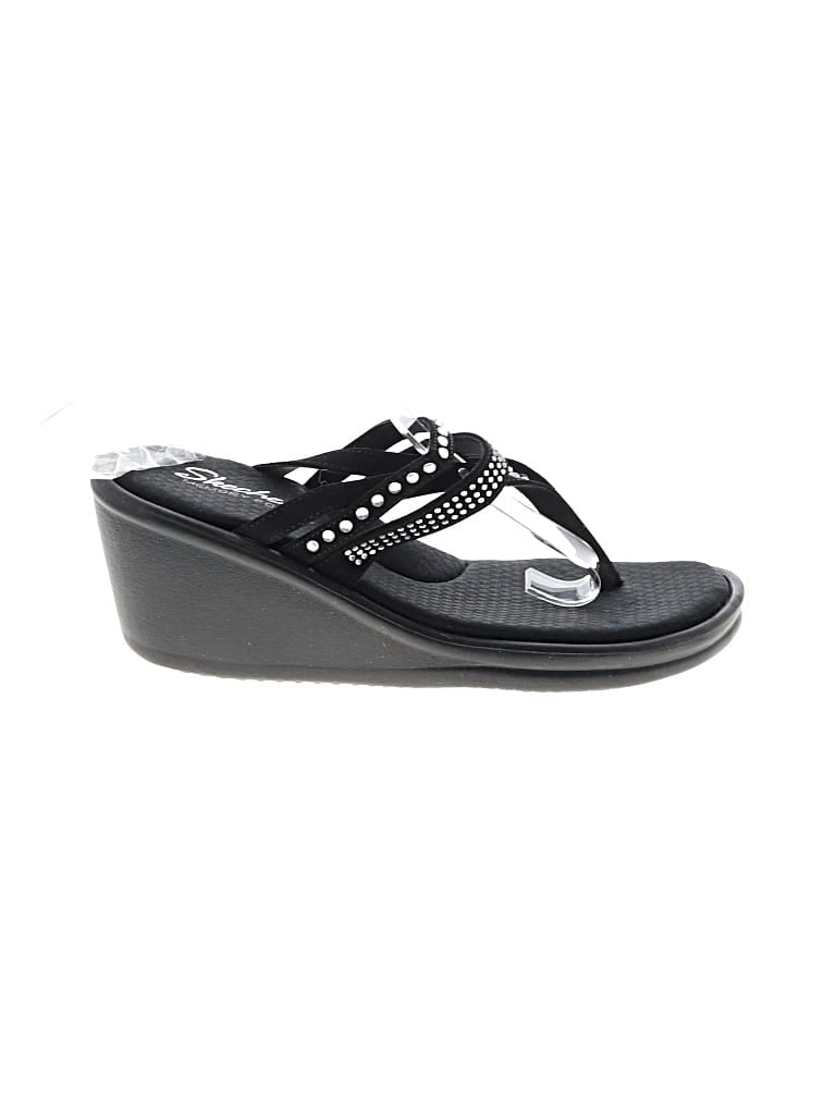 Pre-owned Skechers Wedges In Black