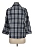 Laura Scott Plaid Gray 3/4 Sleeve Button-Down Shirt Size M - photo 2