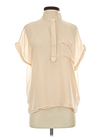 Adam Lippes Short Sleeve Silk Top (view 1)