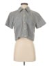 J.Crew Gray Short Sleeve Button-Down Shirt Size 2 - photo 1