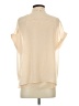 Adam Lippes 100% Silk Color Block Ivory Short Sleeve Silk Top Size 4 - photo 2
