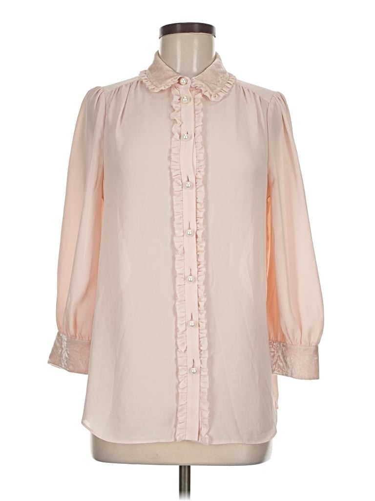 Pre-owned Kate Spade New York 3/4 Sleeve Blouse In Pink