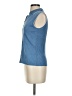 White Stag Blue Sleeveless Button-Down Shirt Size S - photo 5