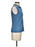 White Stag Blue Sleeveless Button-Down Shirt Size S - photo 4