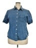 Blooming Jelly Blue Short Sleeve Button-Down Shirt Size XXL - photo 1
