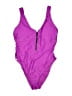 Xhilaration Solid Purple One Piece Swimsuit Size L - photo 1