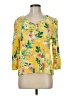 St. John's Bay Yellow 3/4 Sleeve Blouse Size M - photo 1