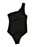 Summer Mae Solid Black One Piece Swimsuit Size M - photo 2