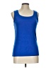 Chico's Solid Blue Tank Top Size Lg (2) - photo 1