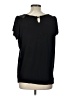 DressBarn Solid Black Short Sleeve Top Size L - photo 2